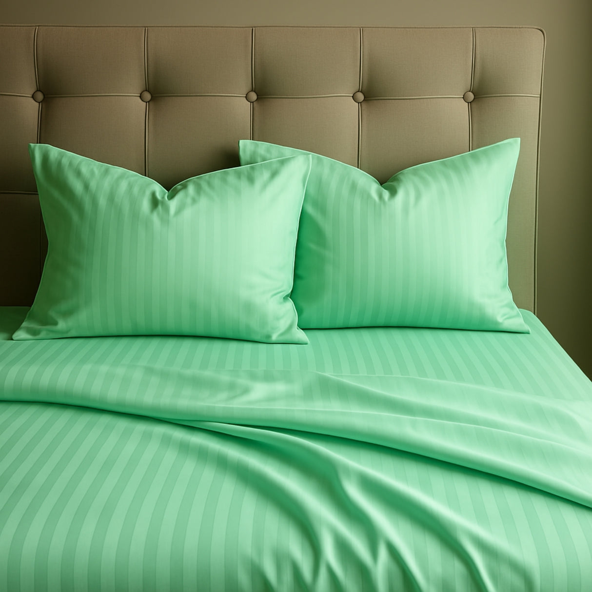 Juego de Sábanas Polialgodon Verde Menta Para Cama Doble 140 X 190 Cm Antiácaros y Antiarrugas - SABANAS | Bylmo