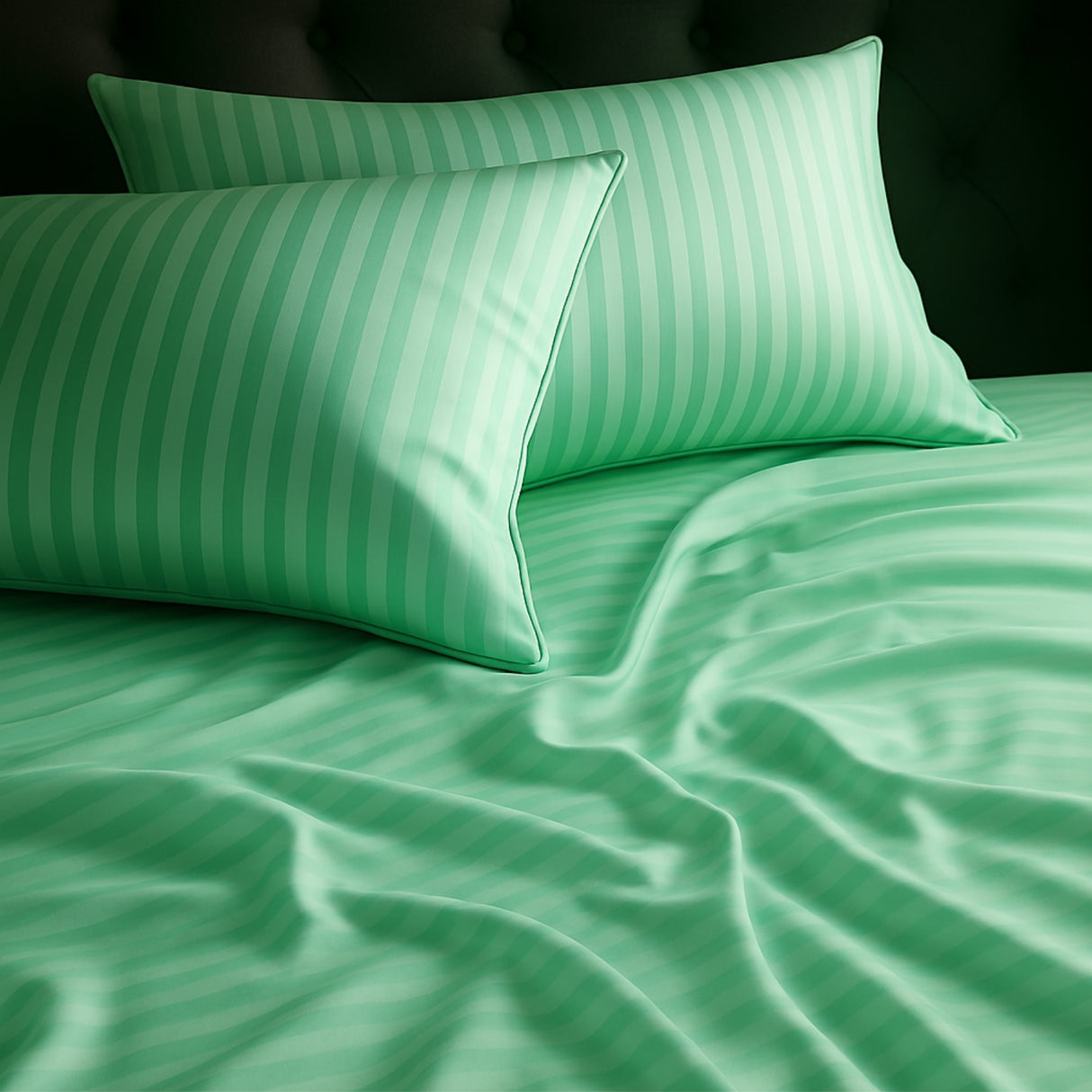 Juego de Sábanas Polialgodon Verde Menta Para Cama Doble 140 X 190 Cm Antiácaros y Antiarrugas - SABANAS | Bylmo