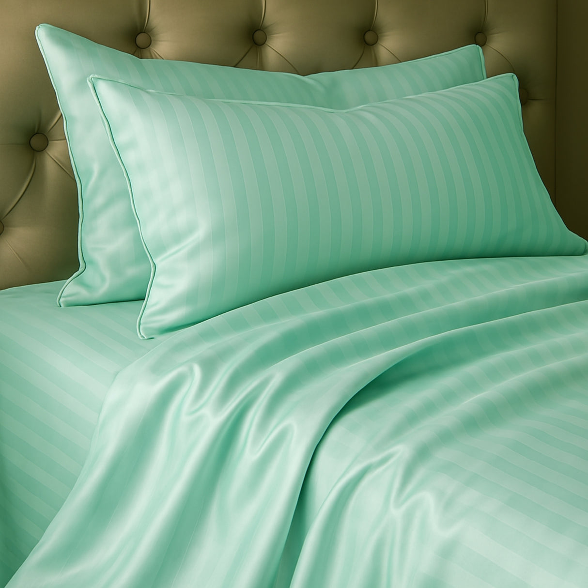 Juego de Sábanas Polialgodon Verde Menta Para Cama Semidoble 120 X 190 Cm Antiácaros y Antiarrugas - SABANAS | Bylmo
