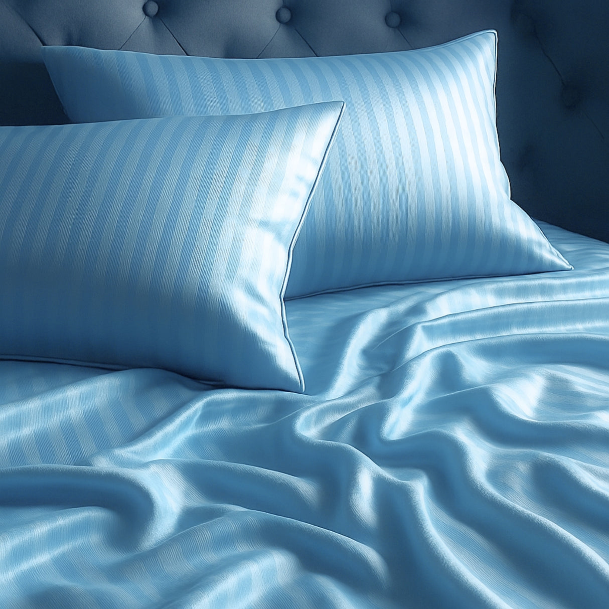 Juego de Sábanas Polialgodon Azul Celeste Para Cama Queen 160 X 190 Cm Antiácaros y Antiarrugas - SABANAS | Bylmo