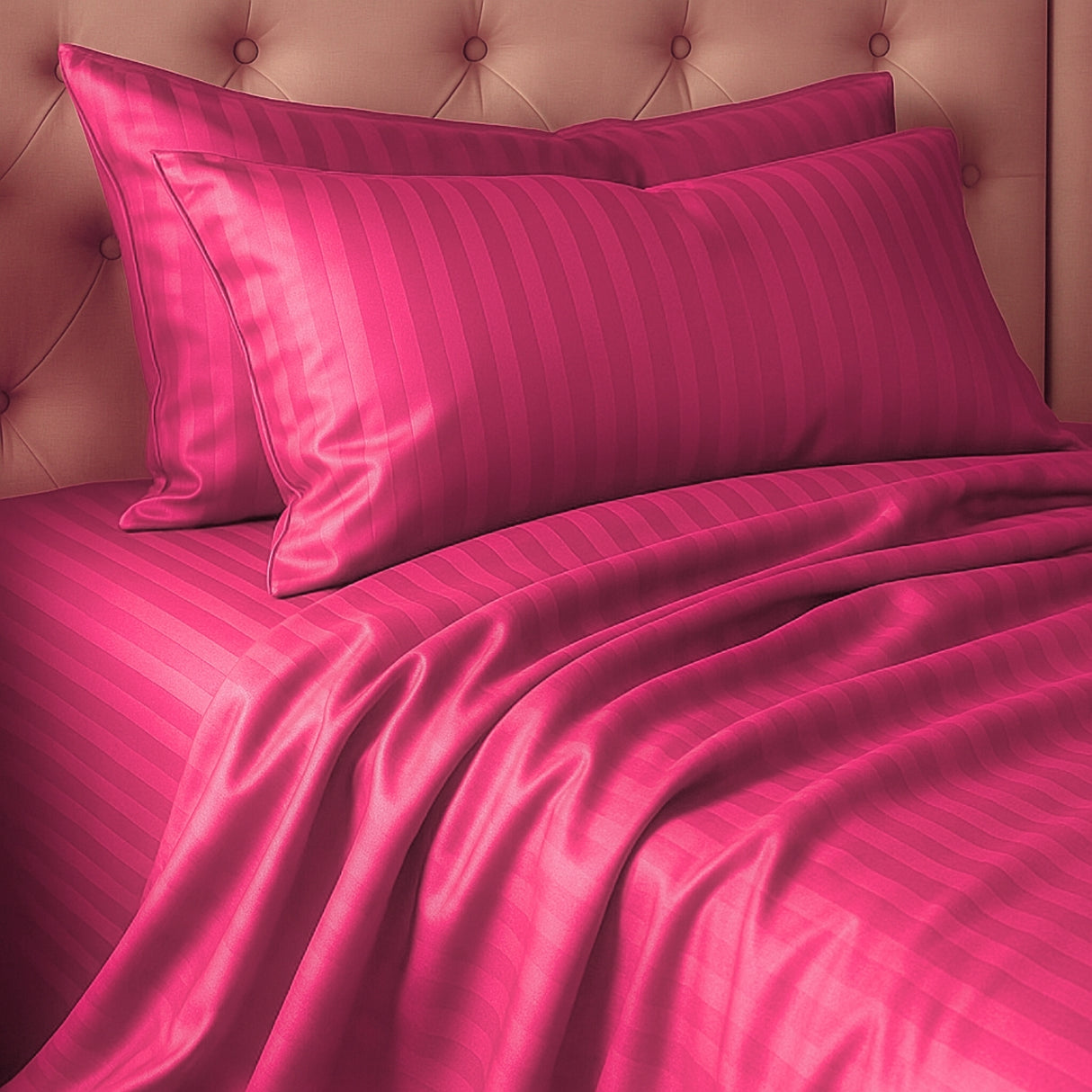 Juego de Sábanas Polialgodon Fucsia Para Cama Queen 160 X 190 Cm Antiácaros y Antiarrugas - SABANAS | Bylmo