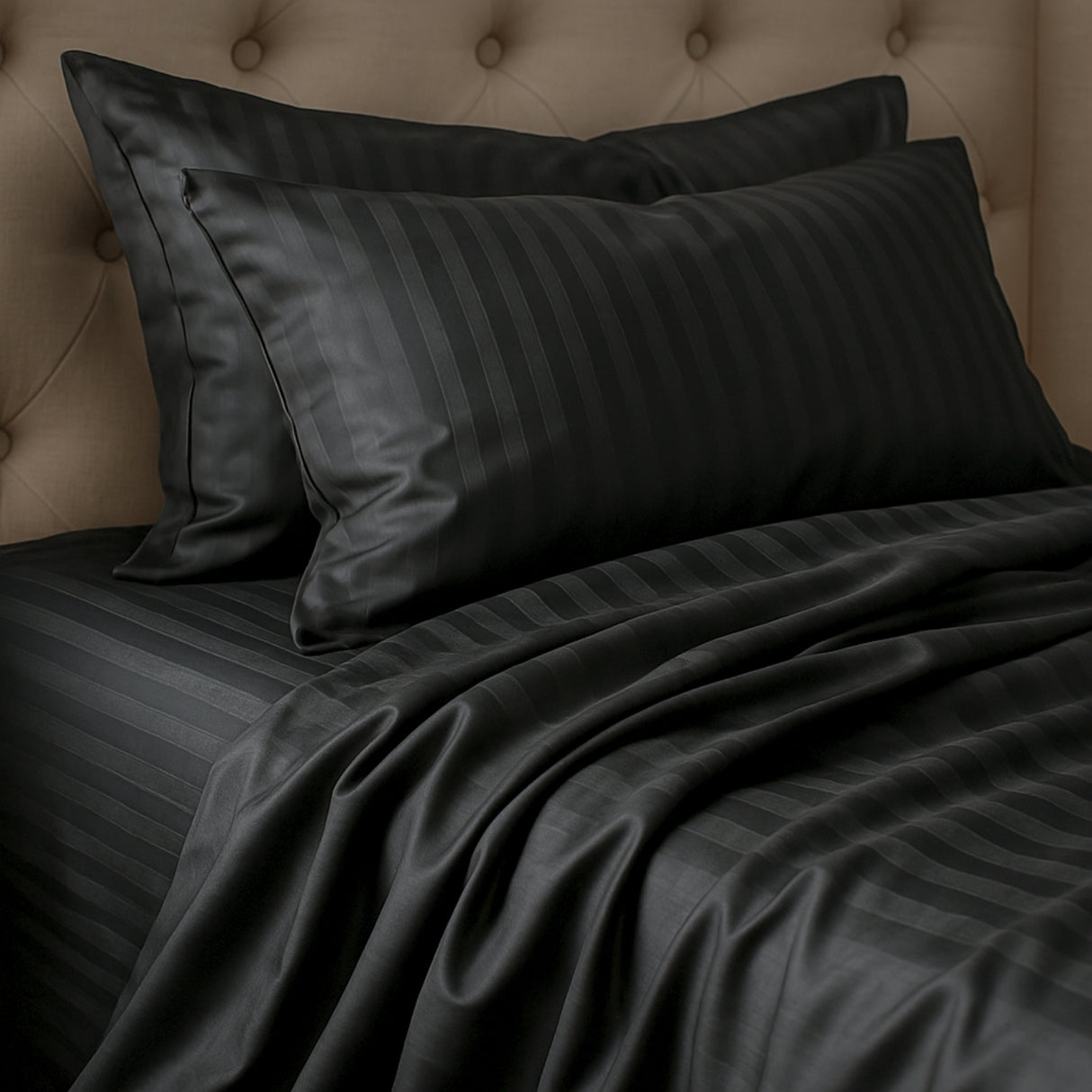 Juego de Sábanas Polialgodon Negro Para Cama King 200 X 200 Cm Antiácaros y Antiarrugas - SABANAS | Bylmo
