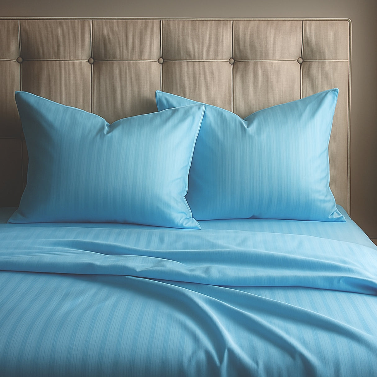 Juego de Sábanas Polialgodon Azul Celeste Para Cama King 200 X 200 Cm Antiácaros y Antiarrugas - SABANAS | Bylmo