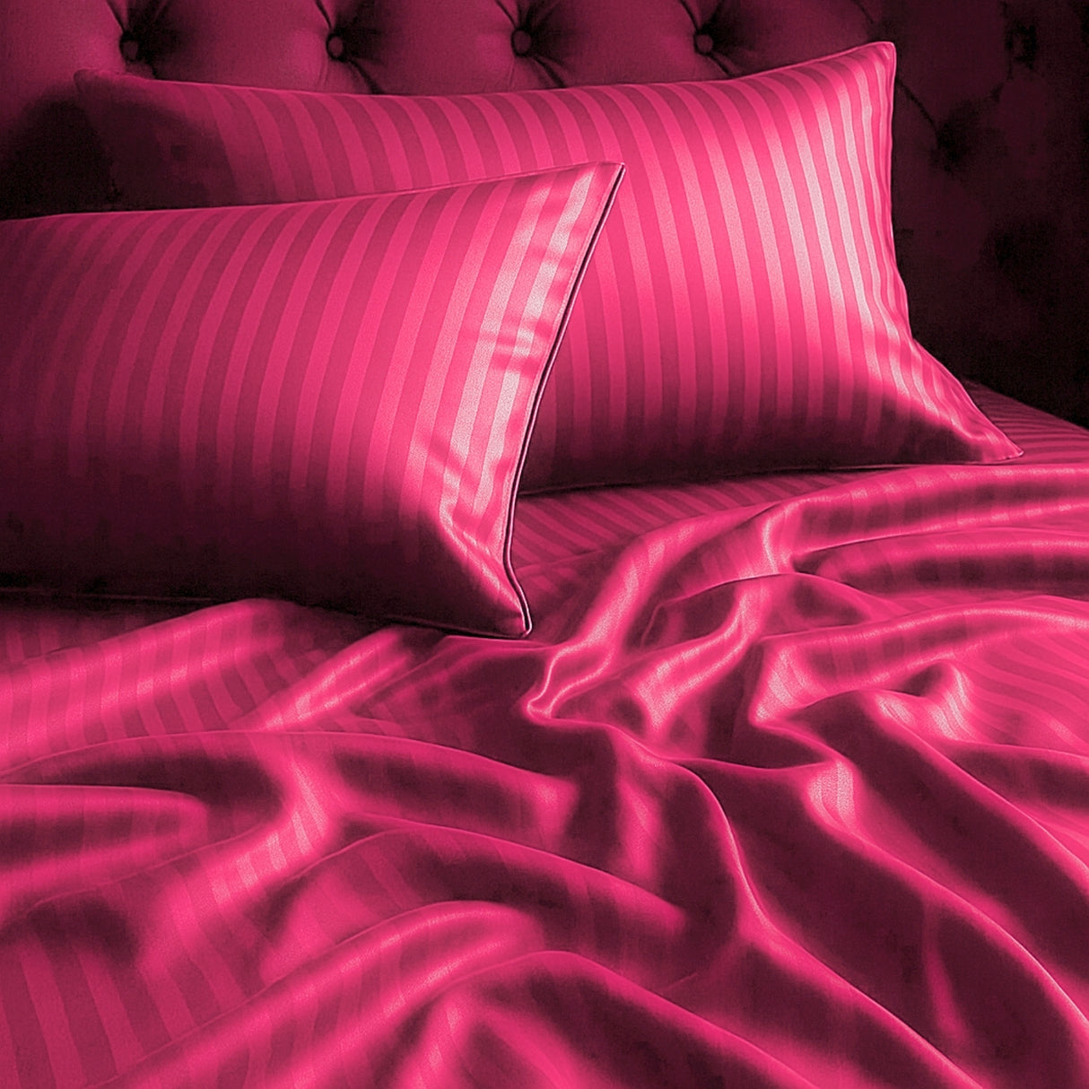 Juego de Sábanas Polialgodon Fucsia Para Cama King 200 X 200 Cm Antiácaros y Antiarrugas - SABANAS | Bylmo