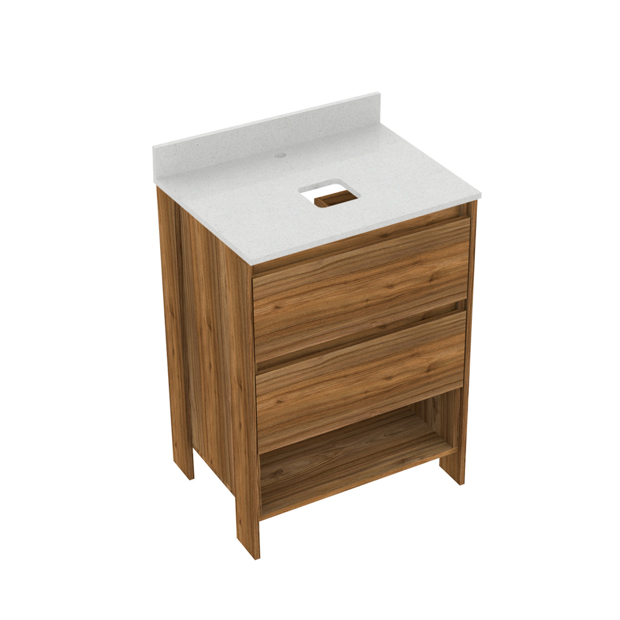 Mueble para Lavamanos Otus Gracia 63x84cm Individual con Mesón de Quartzone y con Dos Cajones - MUEBLES PARA LAVAMANOS | Bylmo