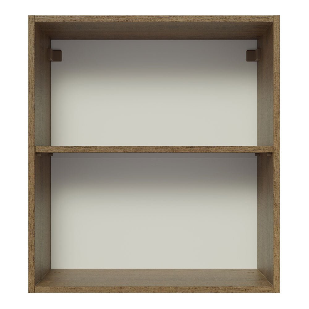 Mueble Superior de Cocina Glamy Marron y Blanco 60x66cm con Dos Entrepaños y con Una Puerta - MUEBLES SUPERIORES DE COCINA | Bylmo