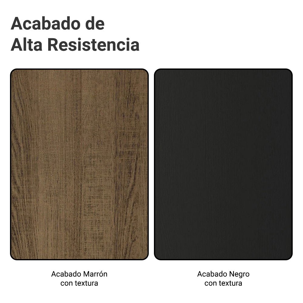 Mueble Superior de Cocina Glamy Marron y Negro 60x66cm con Dos Entrepaños y con Una Puerta - MUEBLES SUPERIORES DE COCINA | Bylmo