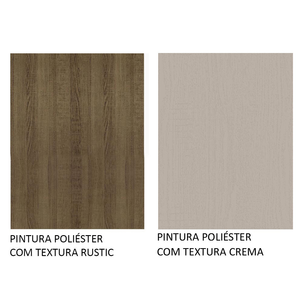 Cocina Integral Modular Agata Marron y Crema 220x225cm sin Mesón sin Estufa con Tres Cajones y con Diecisiete Entrepaños - COCINAS | Bylmo
