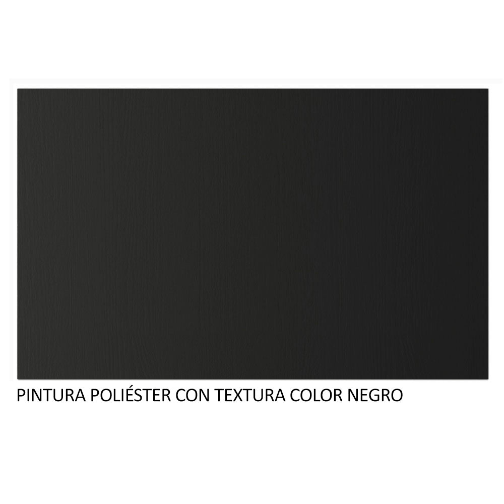 Cocina Integral Modular Reims Negro 250x210cm con Mesón de Madera Aglomerada Mdp sin Estufa con Tres Cajones y con Diez Entrepaños - COCINAS | Bylmo