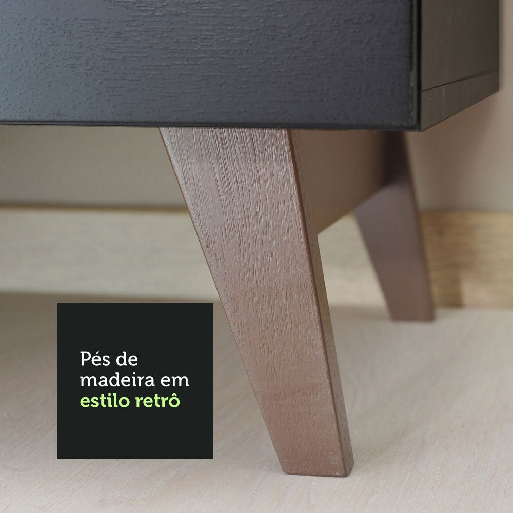 Cocina Integral Modular Reims Negro 310x210cm con Mesón de Madera Aglomerada Mdp sin Estufa con Un Cajón y con Dieciocho Entrepaños - COCINAS | Bylmo