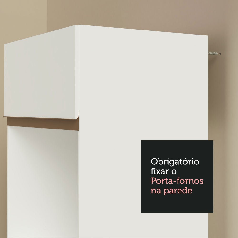 Cocina Integral Modular Reims Blanco 320x210cm con Mesón de Madera Aglomerada Mdp sin Estufa con Tres Cajones y con Quince Entrepaños - COCINAS | Bylmo