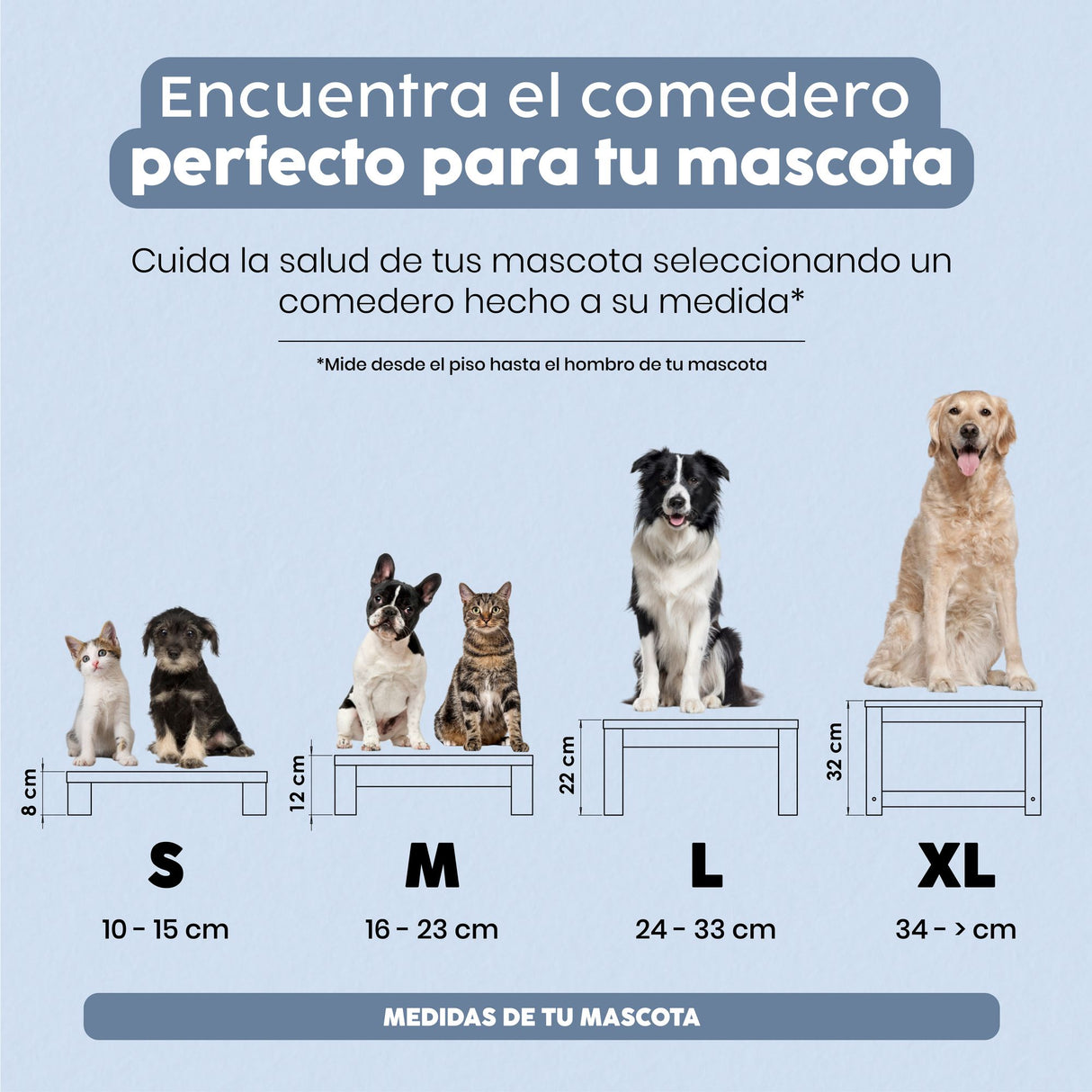 Comedero Ekopet Negro 49x32cm con Dos Tazones y para Perro Grande - COMEDEROS PARA MASCOTAS | Bylmo
