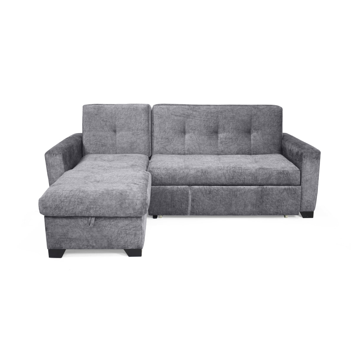Sofá en L Atlas Gris 220x92cm De Tres Puestos Reclinable con Almacenamiento Derecho y con Apoya Brazos