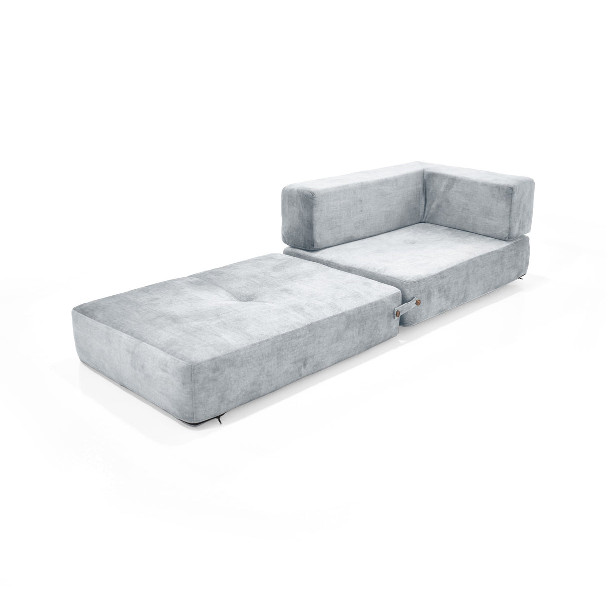 Sala Nablus Plata 196x68cm con Sofacama Poltrona y Mesa de Centro - SOFAS Y POLTRONAS | Bylmo