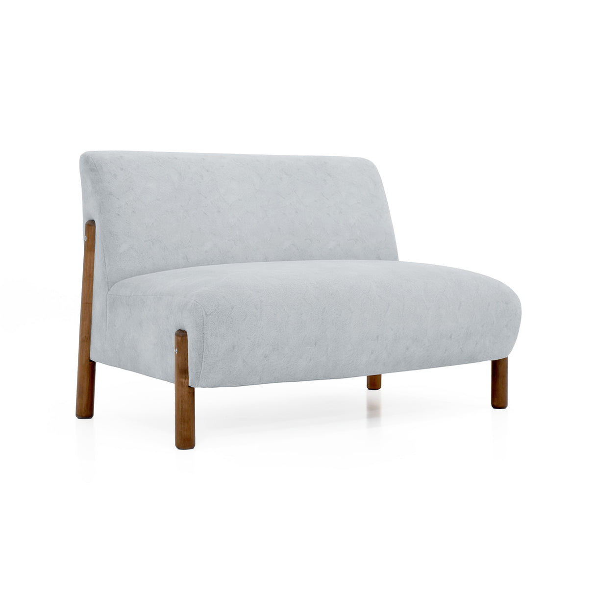 Sofá Dubi Plata 123x73cm De Dos Puestos y sin Apoya Brazos - SOFAS Y POLTRONAS | Bylmo