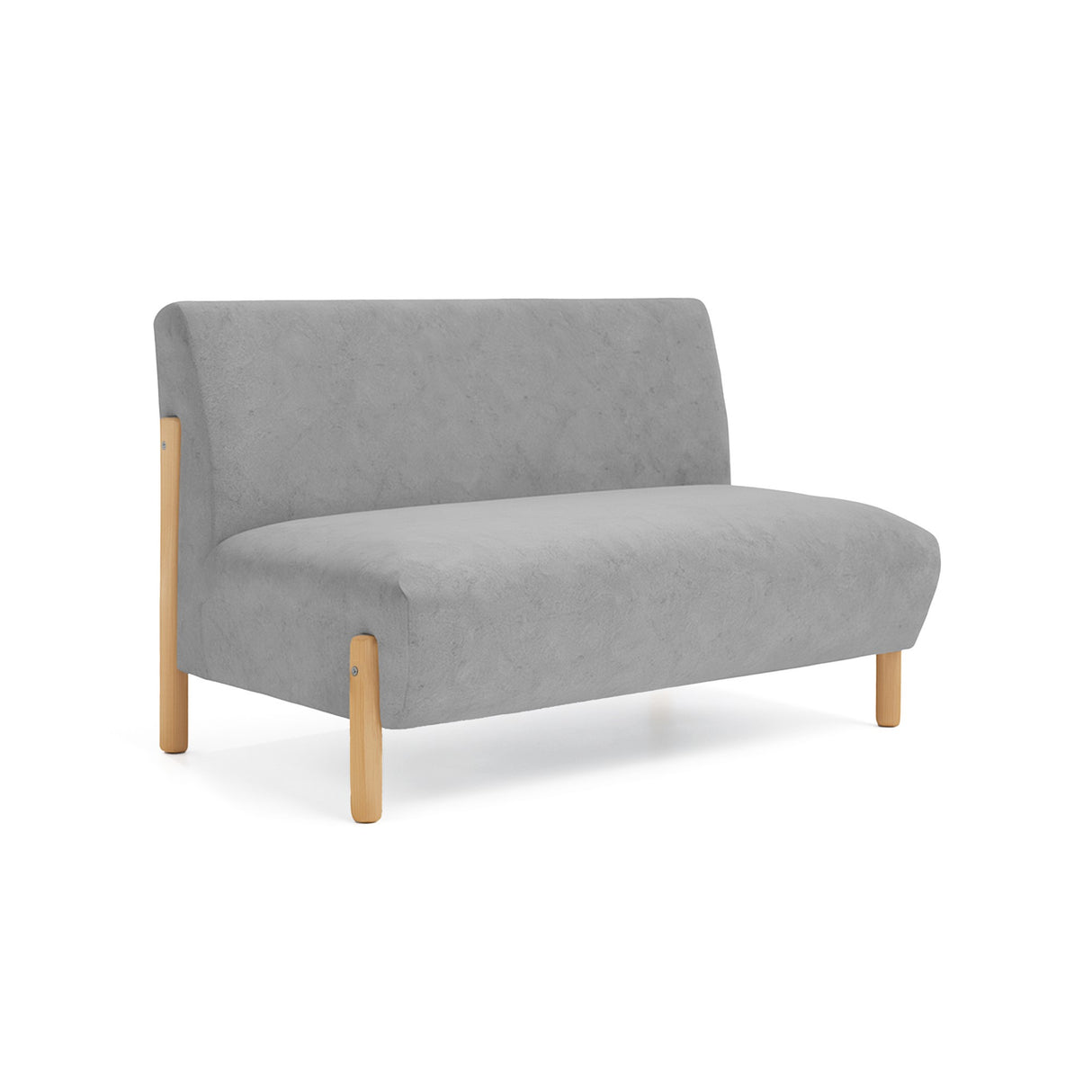 Sofá Dubi Gris 123x73cm De Dos Puestos y sin Apoya Brazos - SOFAS Y POLTRONAS | Bylmo