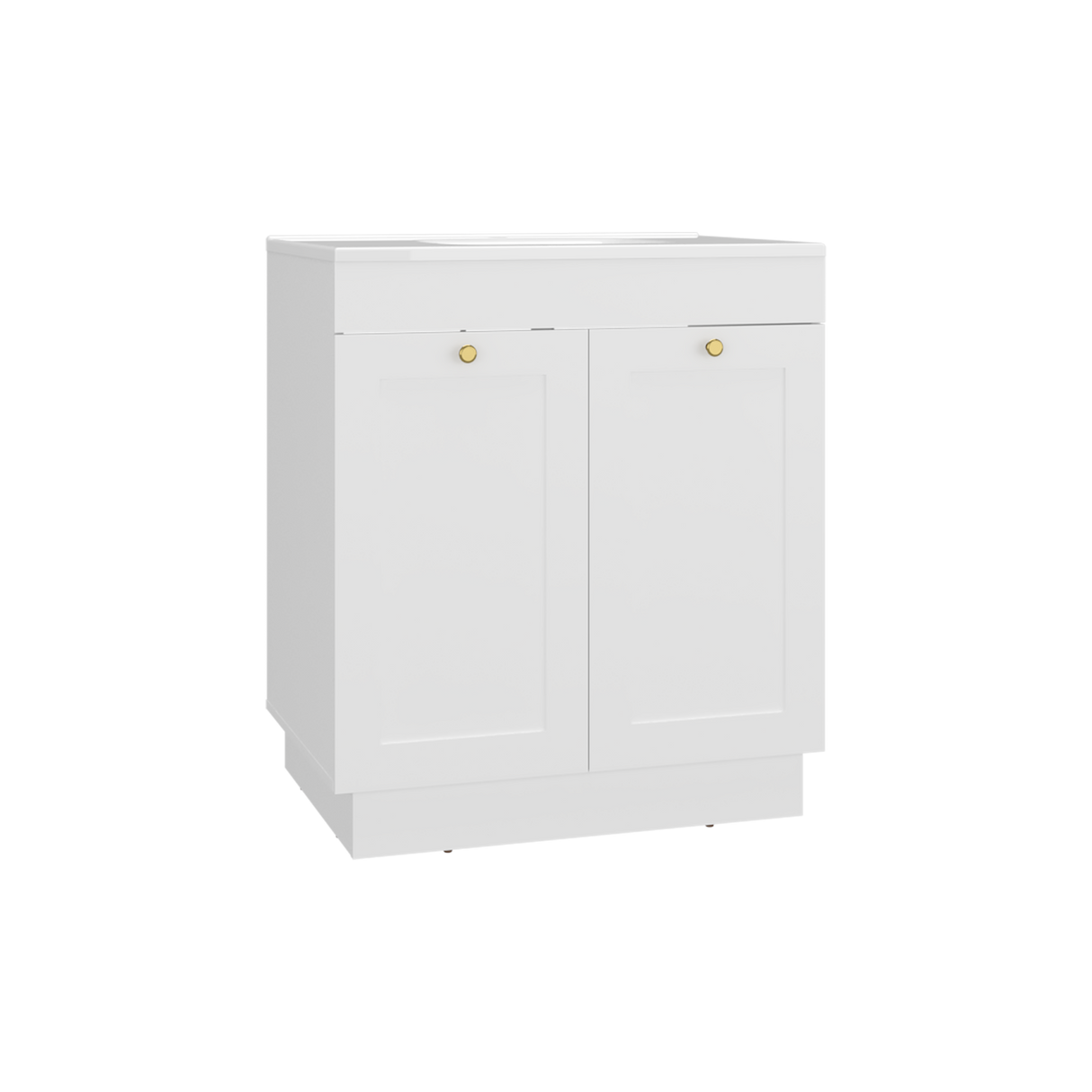 Mueble para Lavamanos Baluarte Blanco 76.2x86.3cm Individual con Lavamanos Empotrado y con Dos Puertas - MUEBLES PARA LAVAMANOS | Bylmo