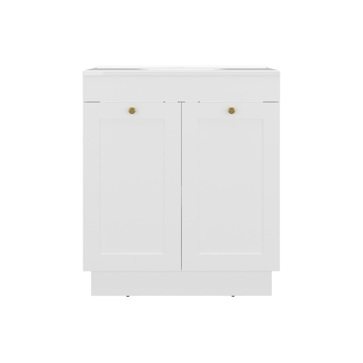 Mueble para Lavamanos Baluarte Blanco 76.2x86.3cm Individual con Lavamanos Empotrado y con Dos Puertas - MUEBLES PARA LAVAMANOS | Bylmo