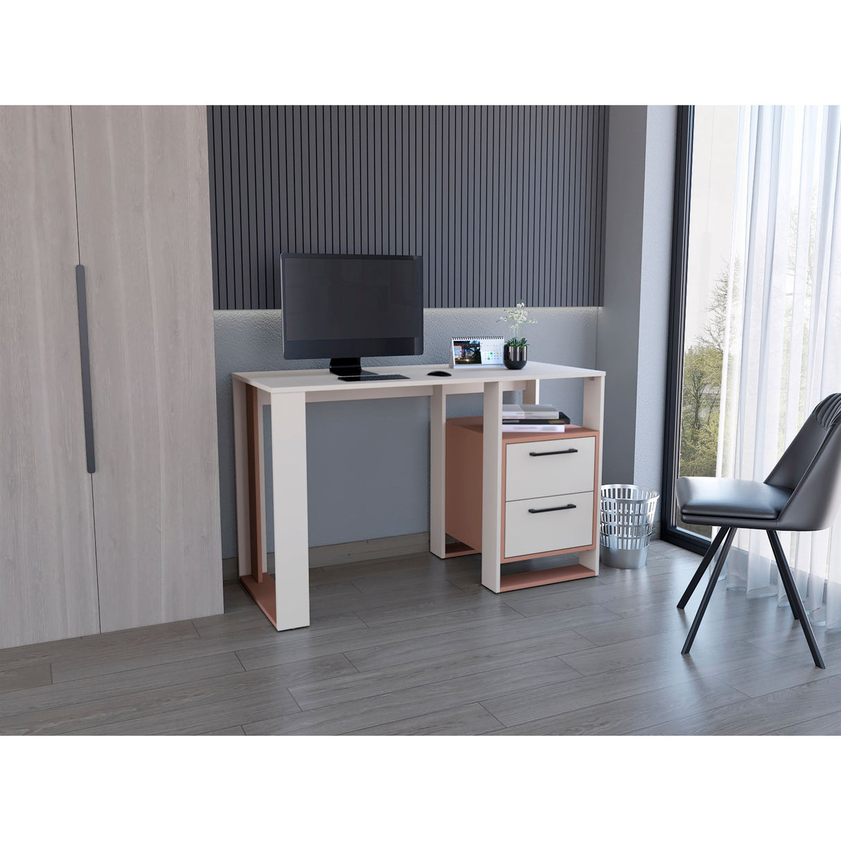 Escritorio Verlot Arupo Y Capri 120x75cm con Dos Cajones y con Archivador - ESCRITORIOS | Bylmo