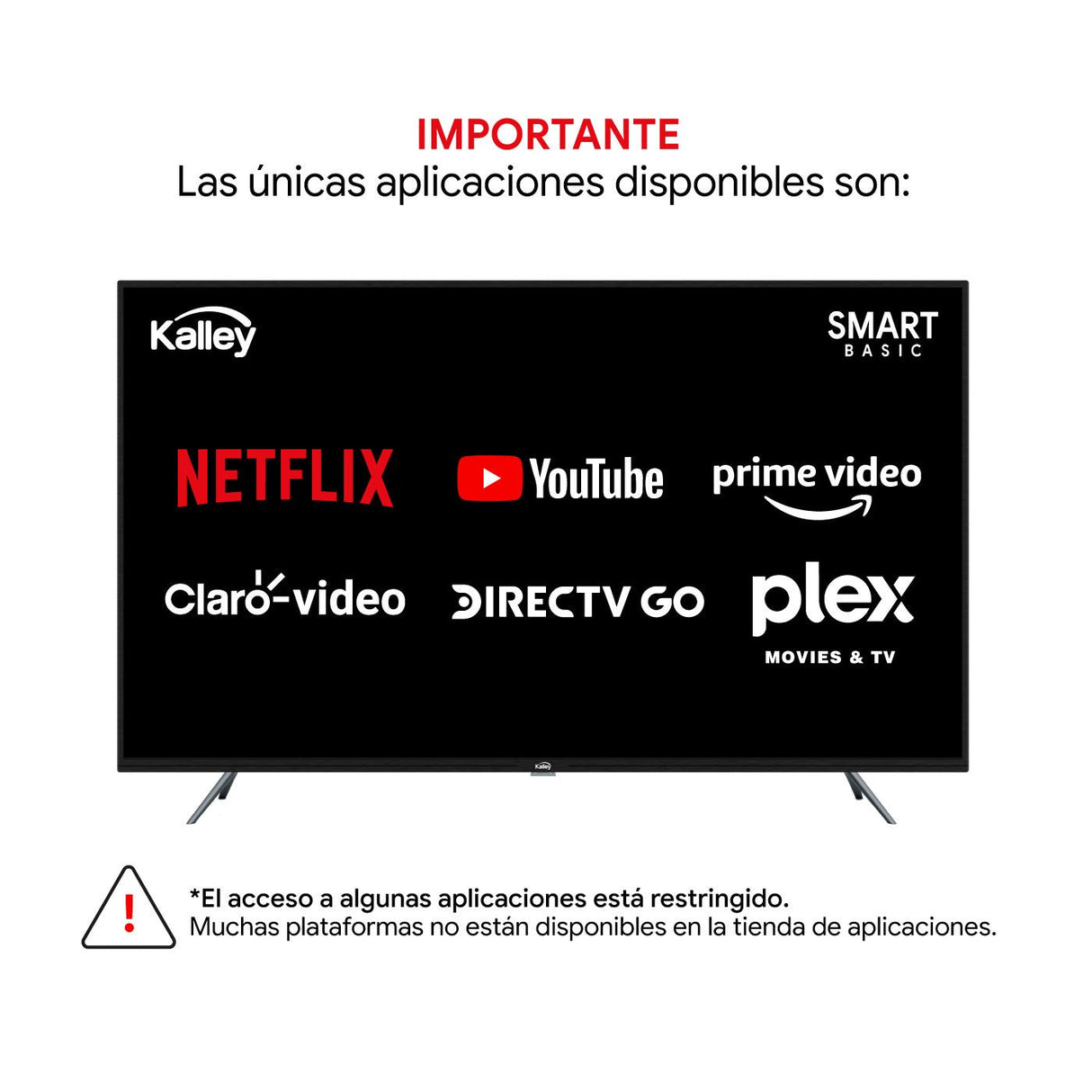 Televisor Kalley Smart TV 55" Pulgadas whaleOS Negro 135x83cm con Control Inteligente y con Bluetooth - TELEVISORES | Bylmo