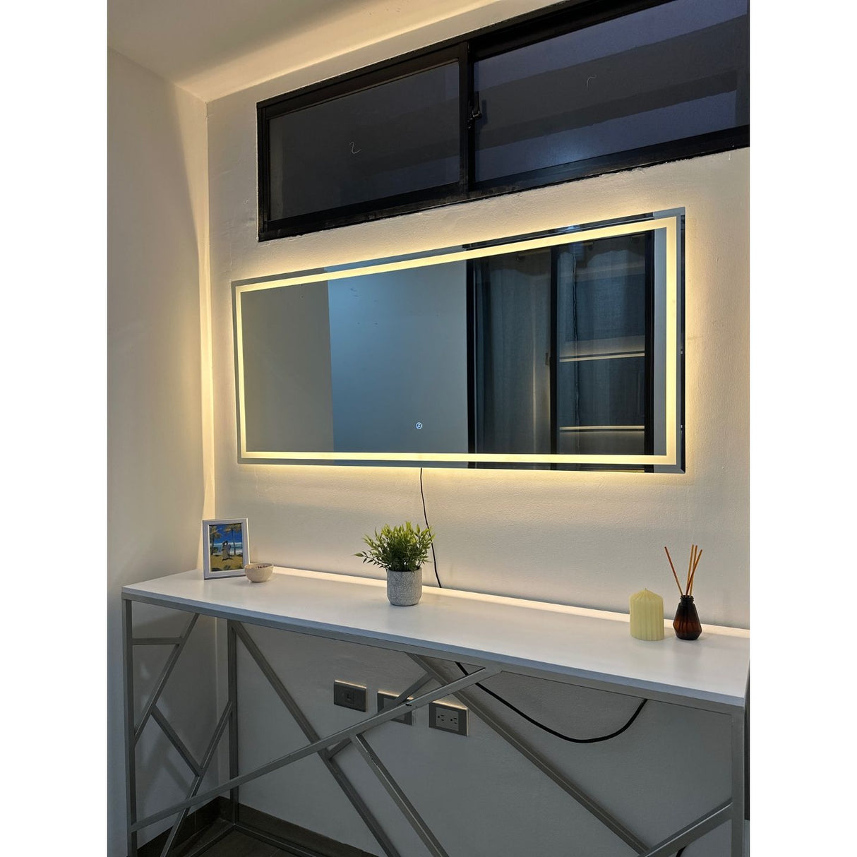 Espejo de Pared Napoles Natural 60x140cm Rectangular Sin Marco y con Iluminación - ESPEJOS DE PARED | Bylmo