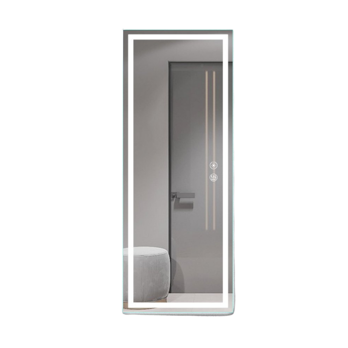Espejo de Pared Napoles Natural 80x170cm Rectangular Sin Marco y con Iluminación - ESPEJOS DE PARED | Bylmo