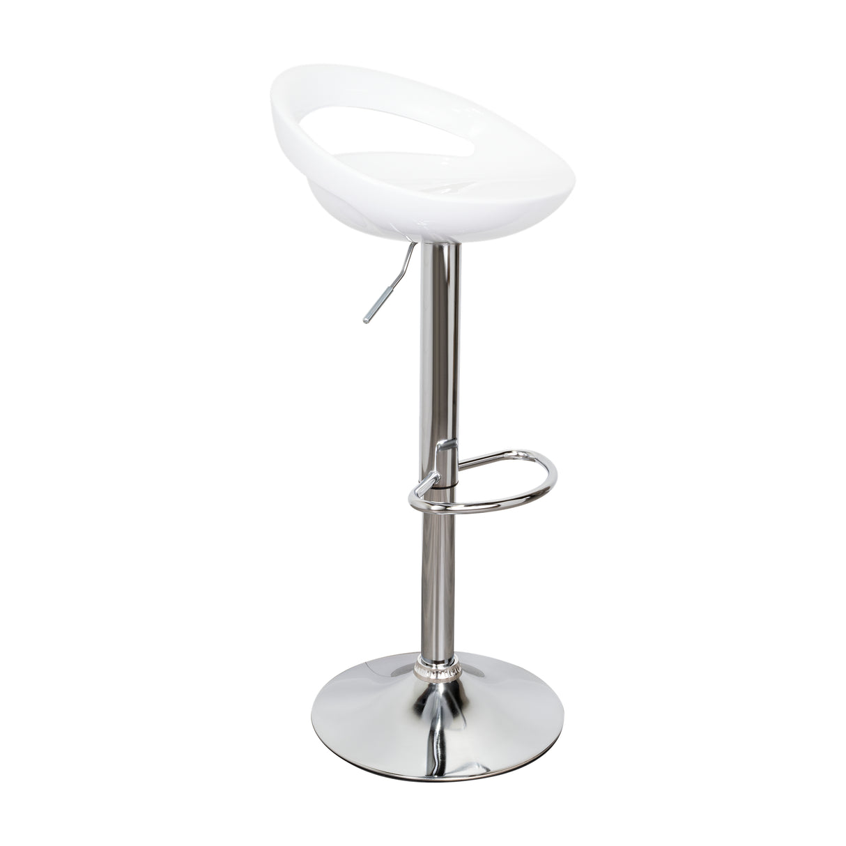 Set por 2 Sillas Turi Blanco 40x76cm sin Espaldar y con Reposapies - SILLAS Y BUTACOS | Bylmo