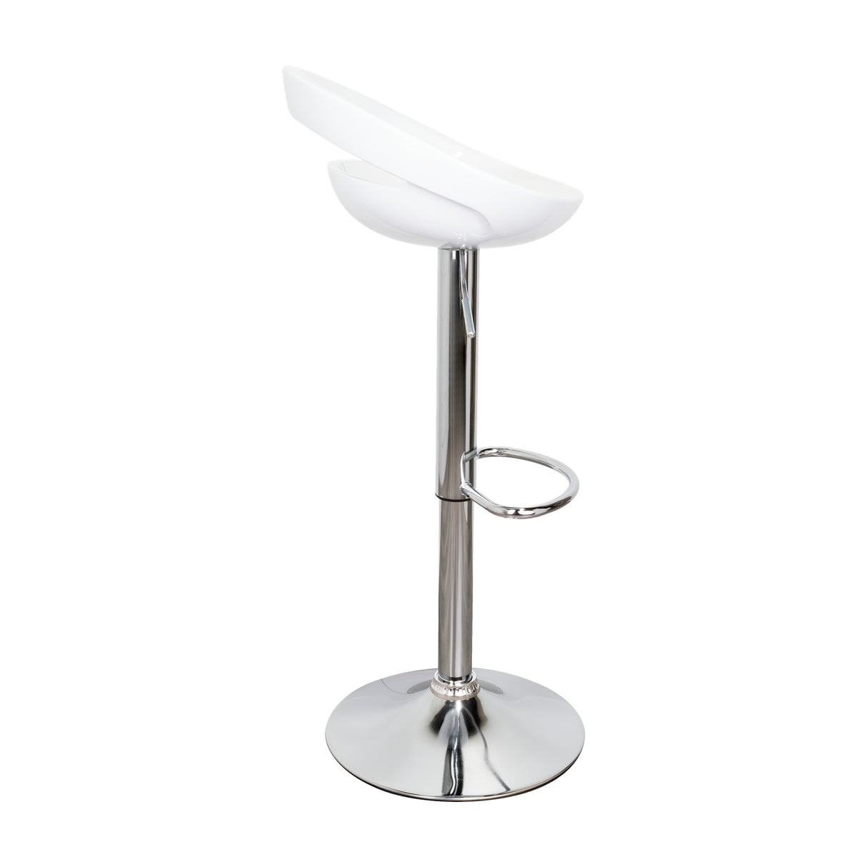 Set por 2 Sillas Turi Blanco 40x76cm sin Espaldar y con Reposapies - SILLAS Y BUTACOS | Bylmo