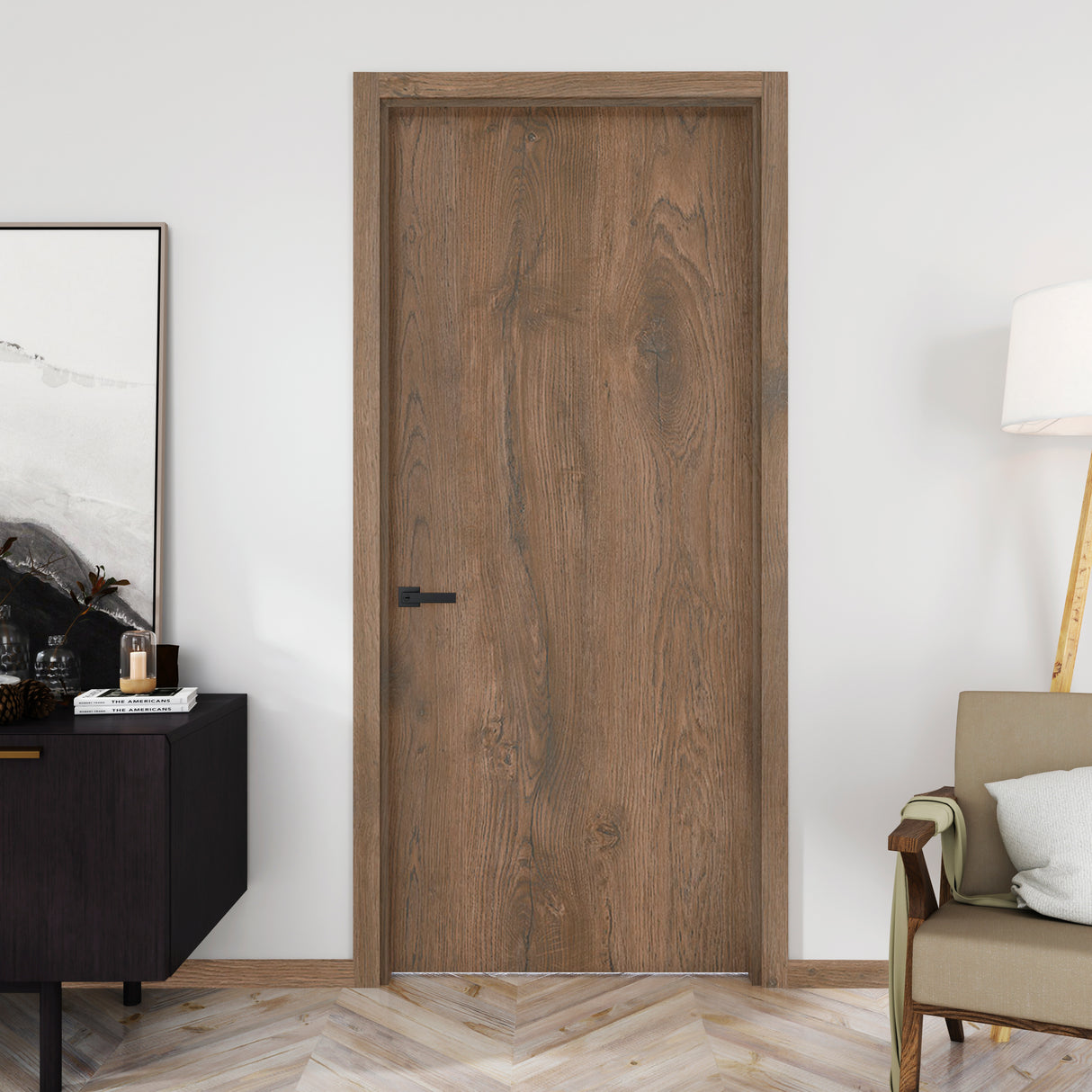 Puerta Bellota 80x225cm Melaminado sin Marco y sin Chapa - PUERTAS | Bylmo