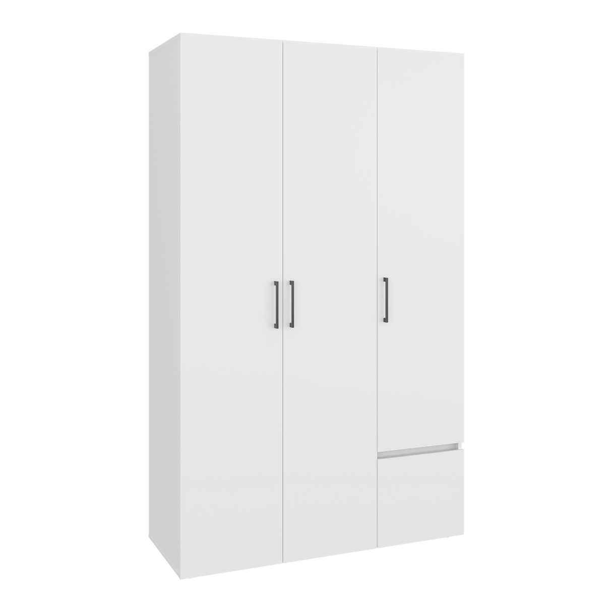 Closet Kenvil Blanco 120x200cm con Tres Puertas y con Un Cajón - CLOSETS | Bylmo