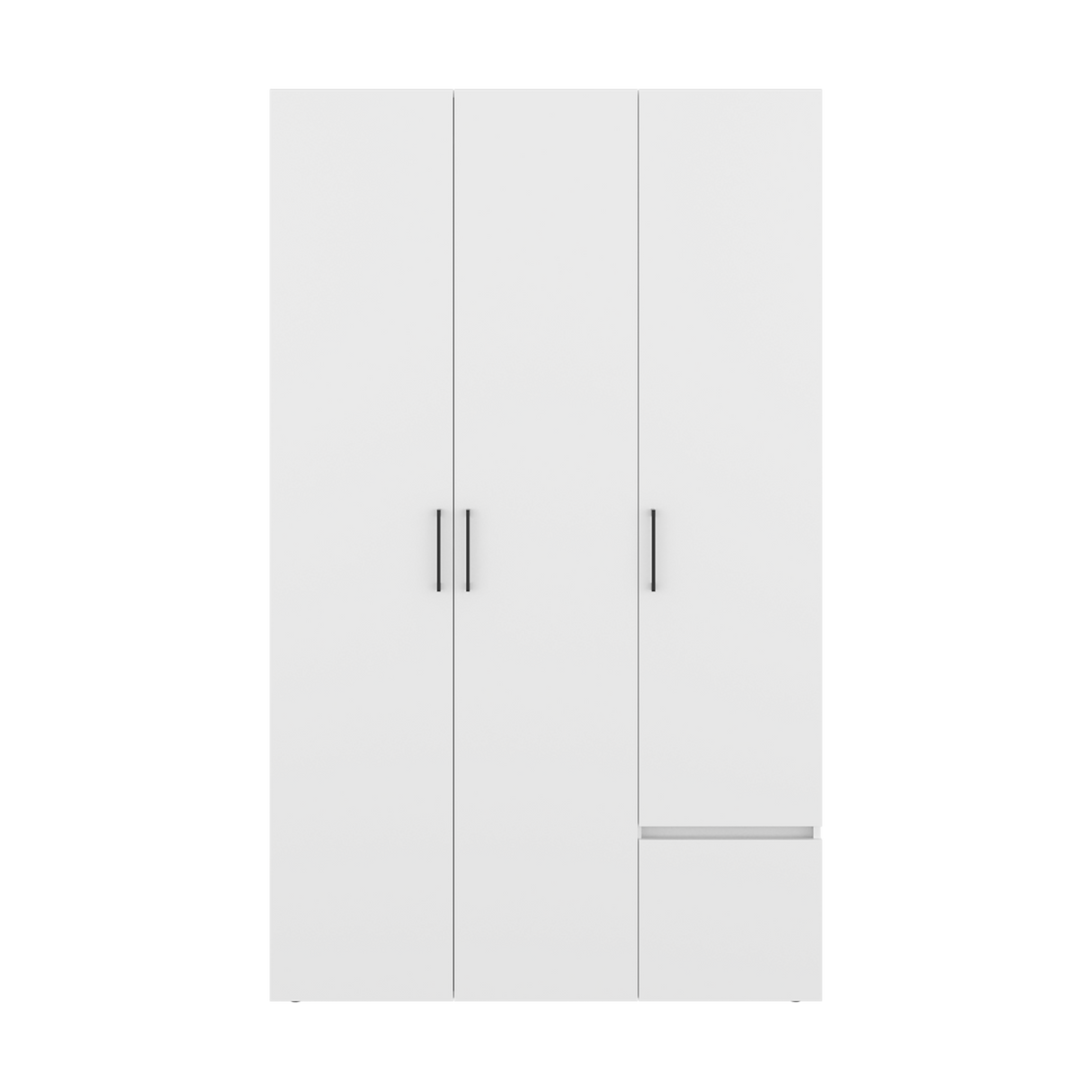 Closet Kenvil Blanco 120x200cm con Tres Puertas y con Un Cajón - CLOSETS | Bylmo