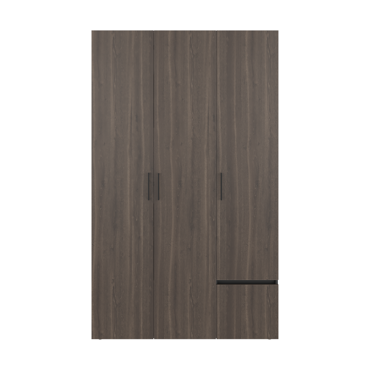 Closet Kenvil Milan y Wengue 120x200cm con Tres Puertas y con Un Cajón - CLOSETS | Bylmo