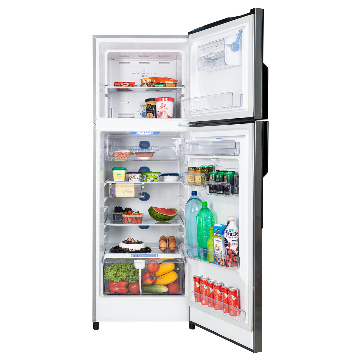 Nevera Challenger Lumina Gris Oscuro 60x163cm No Frost De 266 Litros con Dispensador de Agua - NEVERAS | Bylmo