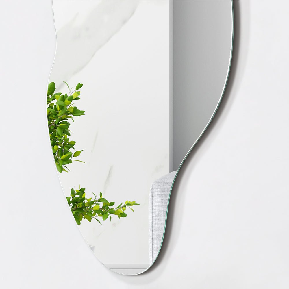 Espejo de Pared Praga Gris 50x1.9cm Asimetrico - ESPEJOS DE BANHO | Bylmo