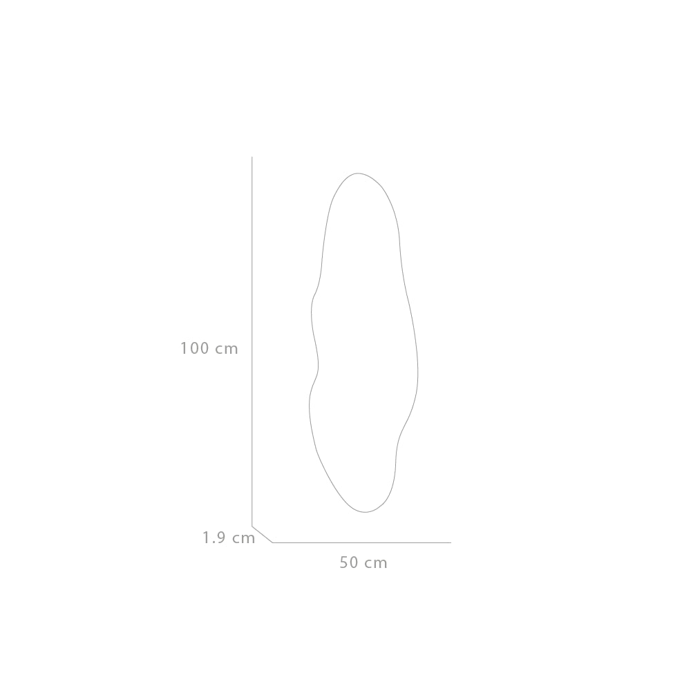 Espejo Led Praga Gris 50x1.9cm Asimetrico - ESPEJOS DE BANHO | Bylmo