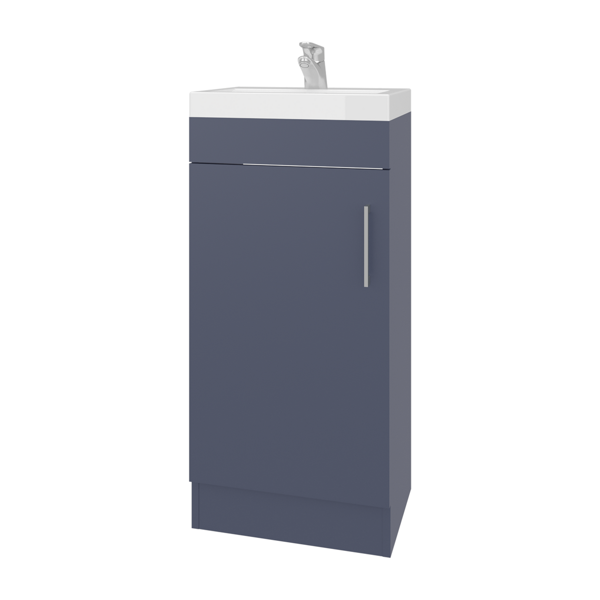 Mueble para Lavamanos Madrid Azul 40x88cm Individual con Lavamanos de Resina y con Una Puerta - MUEBLES PARA LAVAMANOS | Bylmo