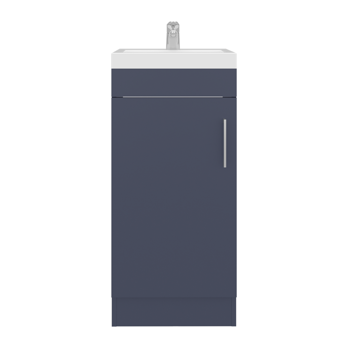 Mueble para Lavamanos Madrid Azul 40x88cm Individual con Lavamanos de Resina y con Una Puerta - MUEBLES PARA LAVAMANOS | Bylmo