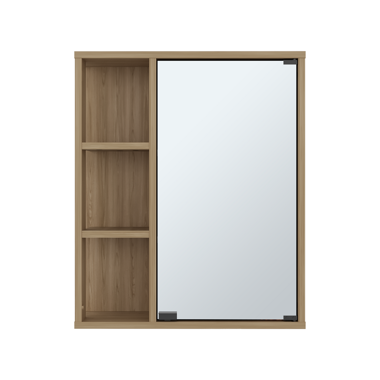 Gabinete de Baño Berkel Fresno 50x60cm con Espejo y con Dos Entrepaños - GABINETES DE BANHO | Bylmo