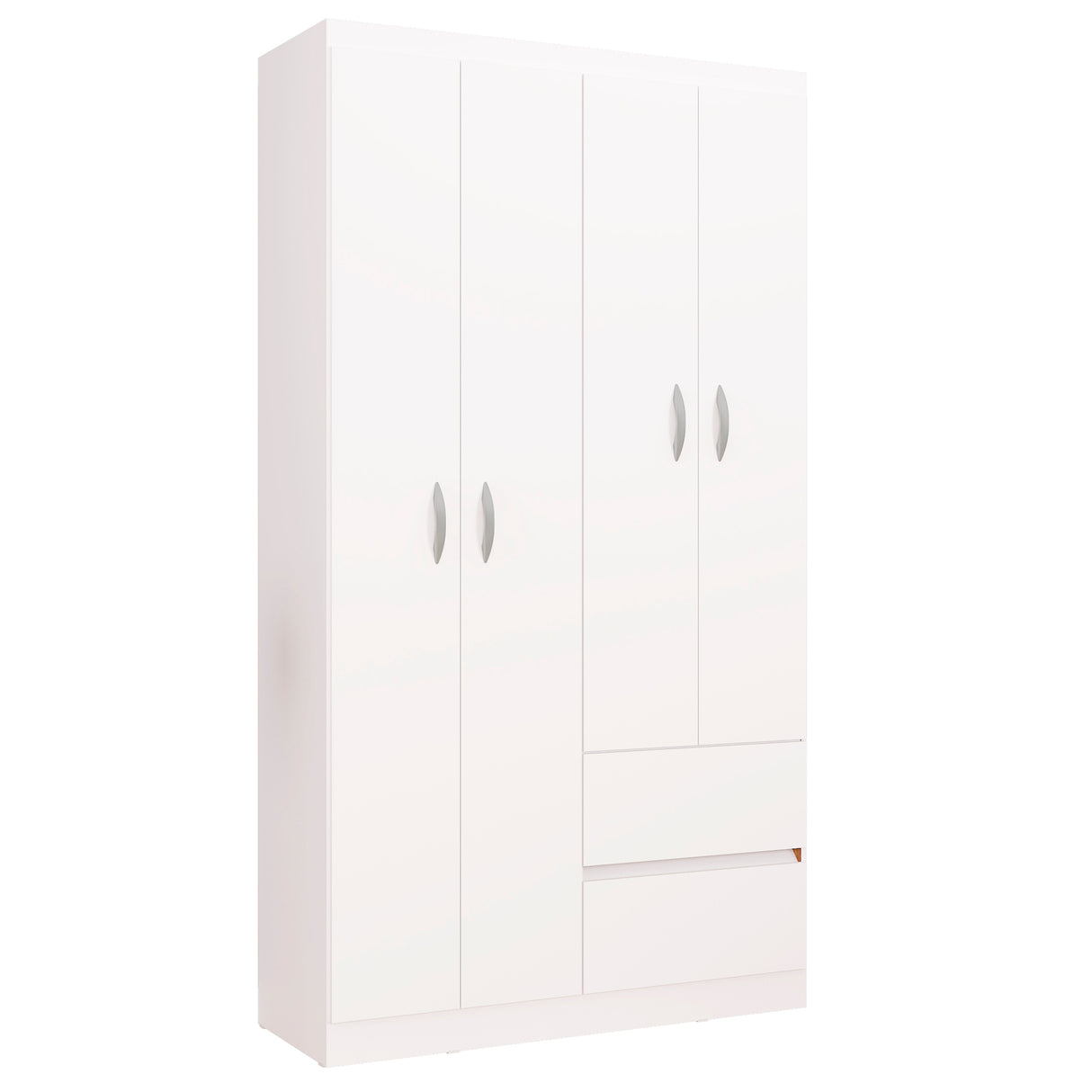 Closet Lisboa Blanco 99x183cm con Dos Cajones y con Cuatro Puertas - CLOSETS | Bylmo