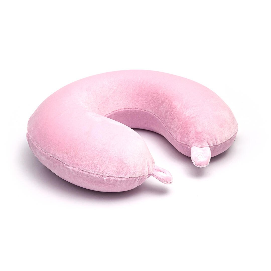 Almohada de Viaje Rosado 30x30cm Suave Fondo Entero - ALMOHADAS DE VIAJE | Bylmo