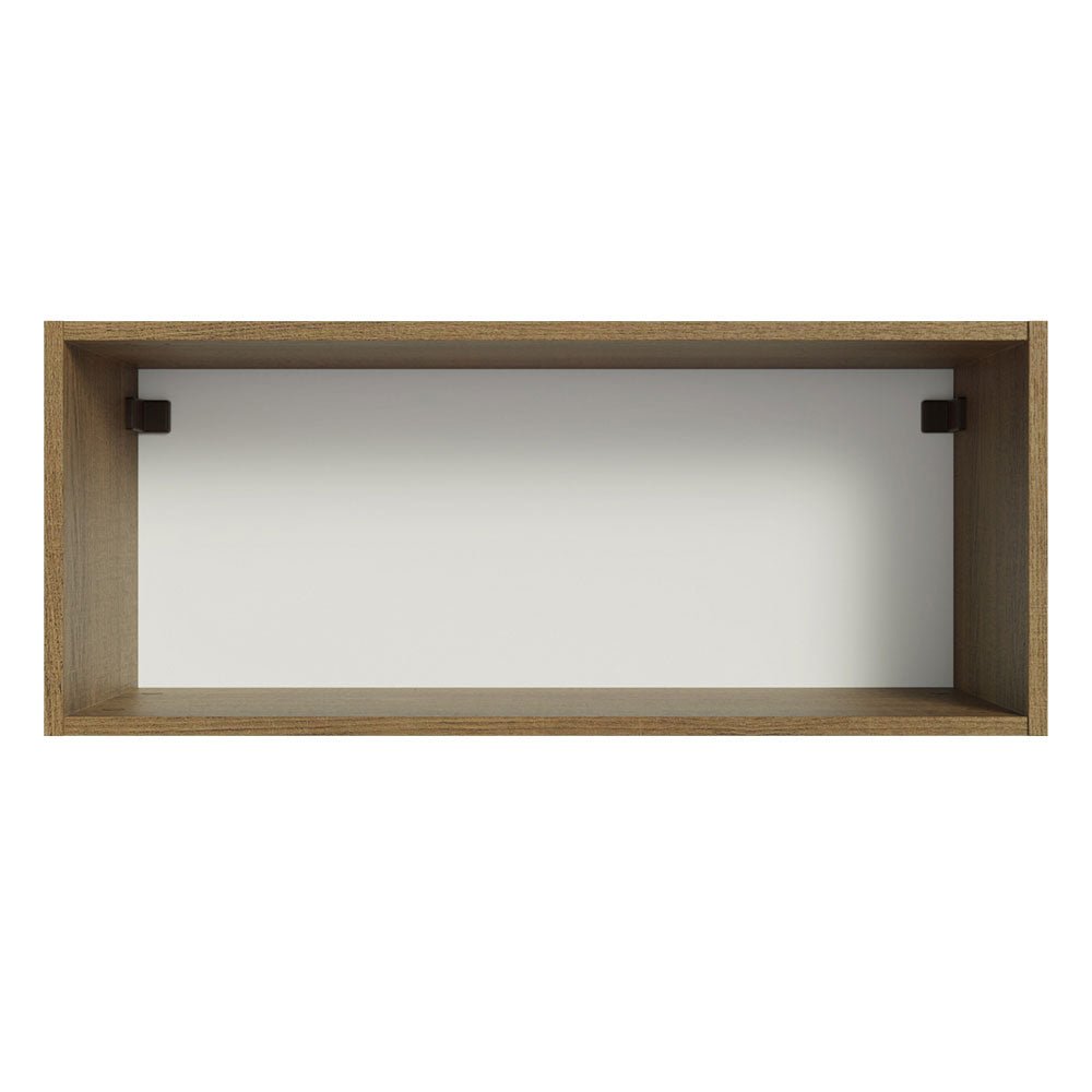 Gabinete Superior de Garaje Marron y Blanco 80x33cm Resistente a la Humedad con Un Compartimiento - GABINETES SUPERIORES PARA GARAJE | Bylmo