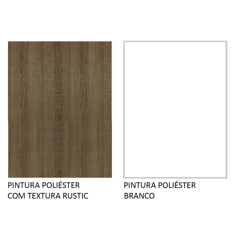 Mueble Inferior de Cocina Glamy Marron y Blanco 70x84cm Sin Cajones con Mesón de Madera y sin Estufa - MUEBLES INFERIORES DE COCINA | Bylmo
