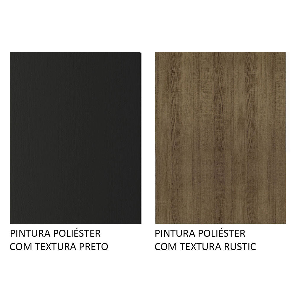 Combo Escritorio Gamer y Panel de TV Negro y Marron 136x75cm para TV hasta 50 Pulgadas Sin Cajones y con Organizador de Libros y Consolas - ESCRITORIOS | Bylmo
