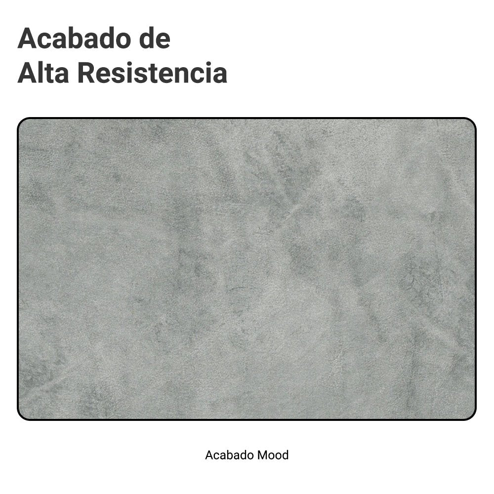 Mesón de Cocina Gris 150x52cm de Madera Aglomerada Mdp Acabado Mate sin Pozuelo - MESONES DE COCINA | Bylmo