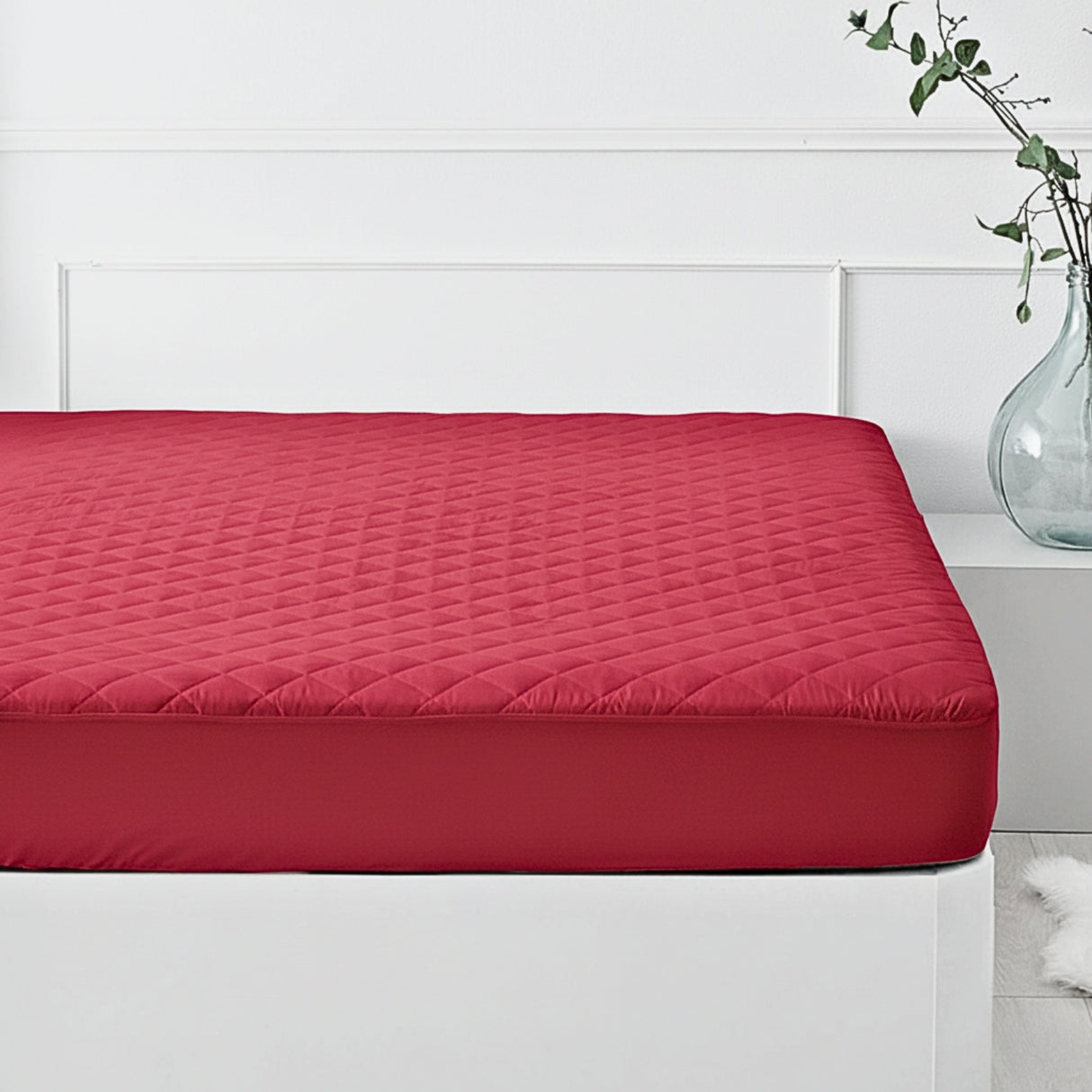 Protector de Colchón Rojo Sencillo 100 X 190 Cm Antifluido - PROTECTORES DE COLCHON | Bylmo