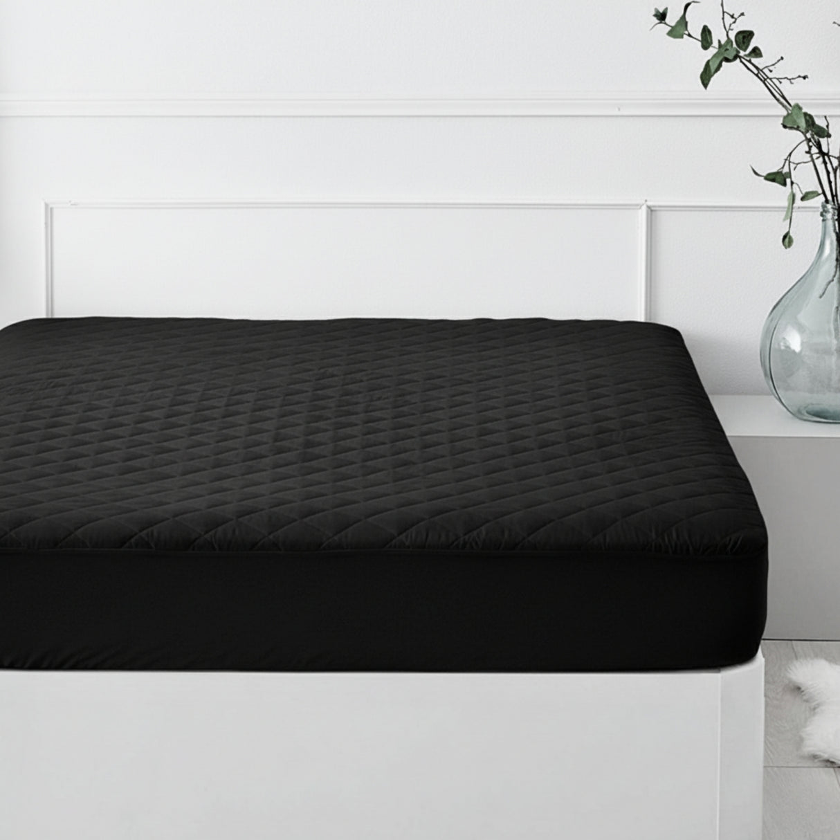 Protector de Colchón Negro Semidoble 120 X 190 Cm Antifluido - PROTECTORES DE COLCHON | Bylmo