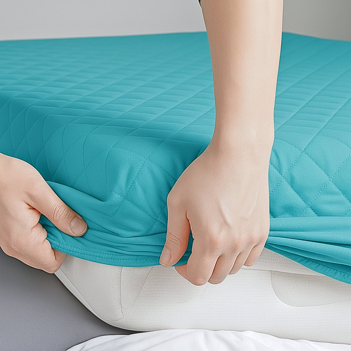 Protector de Colchón Turquesa Semidoble 120 X 190 Cm Antifluido - PROTECTORES DE COLCHON | Bylmo