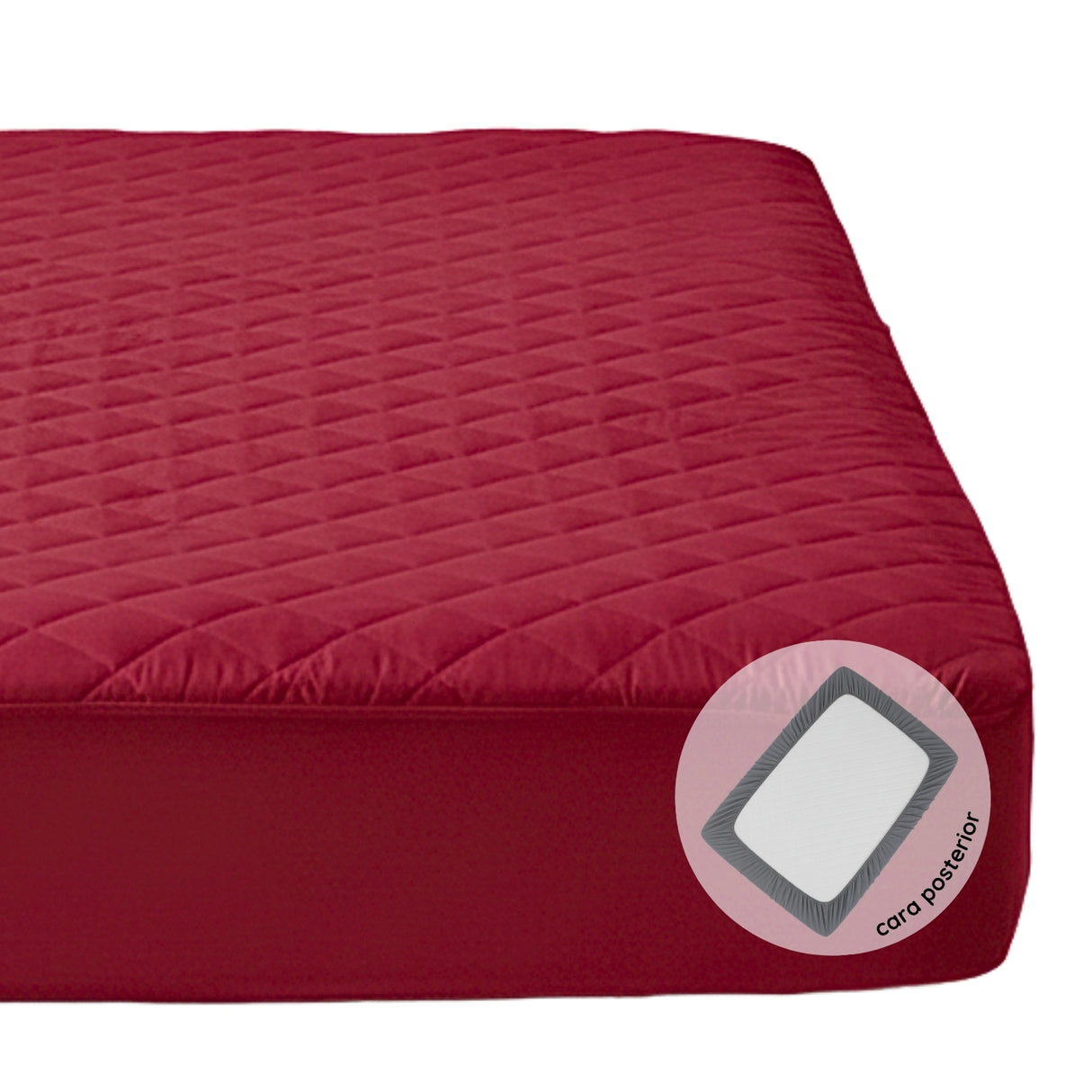 Protector de Colchón Vinotinto Semidoble 120 X 190 Cm Antifluido - PROTECTORES DE COLCHON | Bylmo