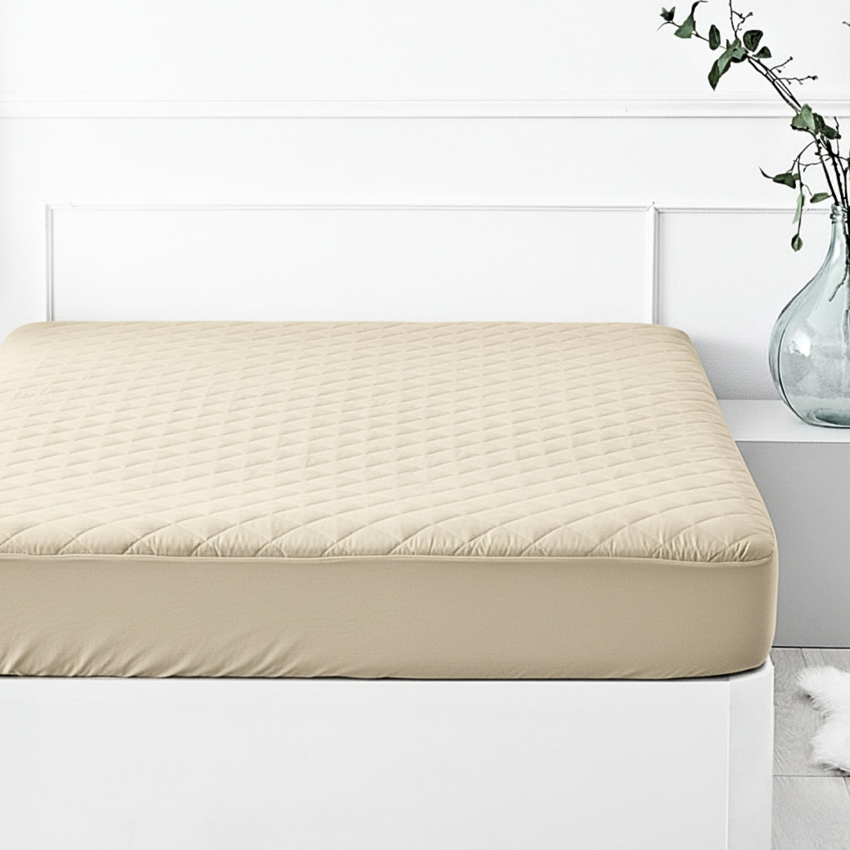 Protector de Colchón Beige Queen 160 X 190 Cm Antifluido - PROTECTORES DE COLCHON | Bylmo