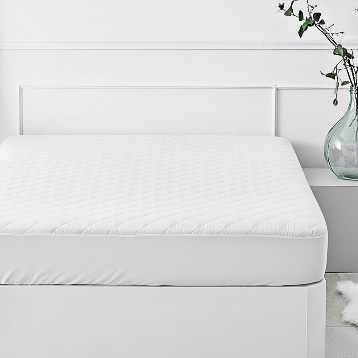Protector de Colchón Blanco King 200 X 200 Cm Antifluido - PROTECTORES DE COLCHON | Bylmo